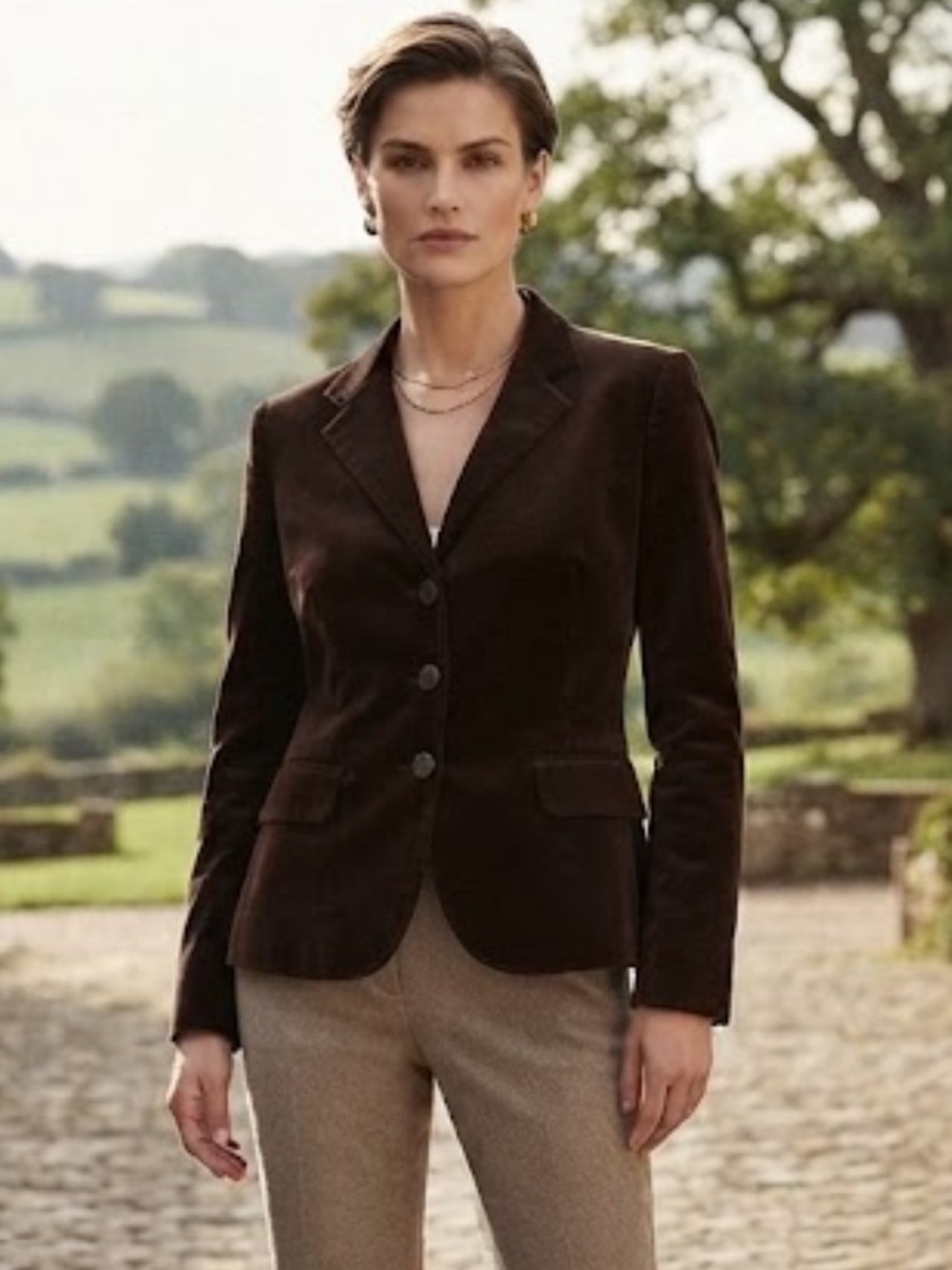 Lauren Ralph Lauren Dark Brown Velvet Blazer Size 6
